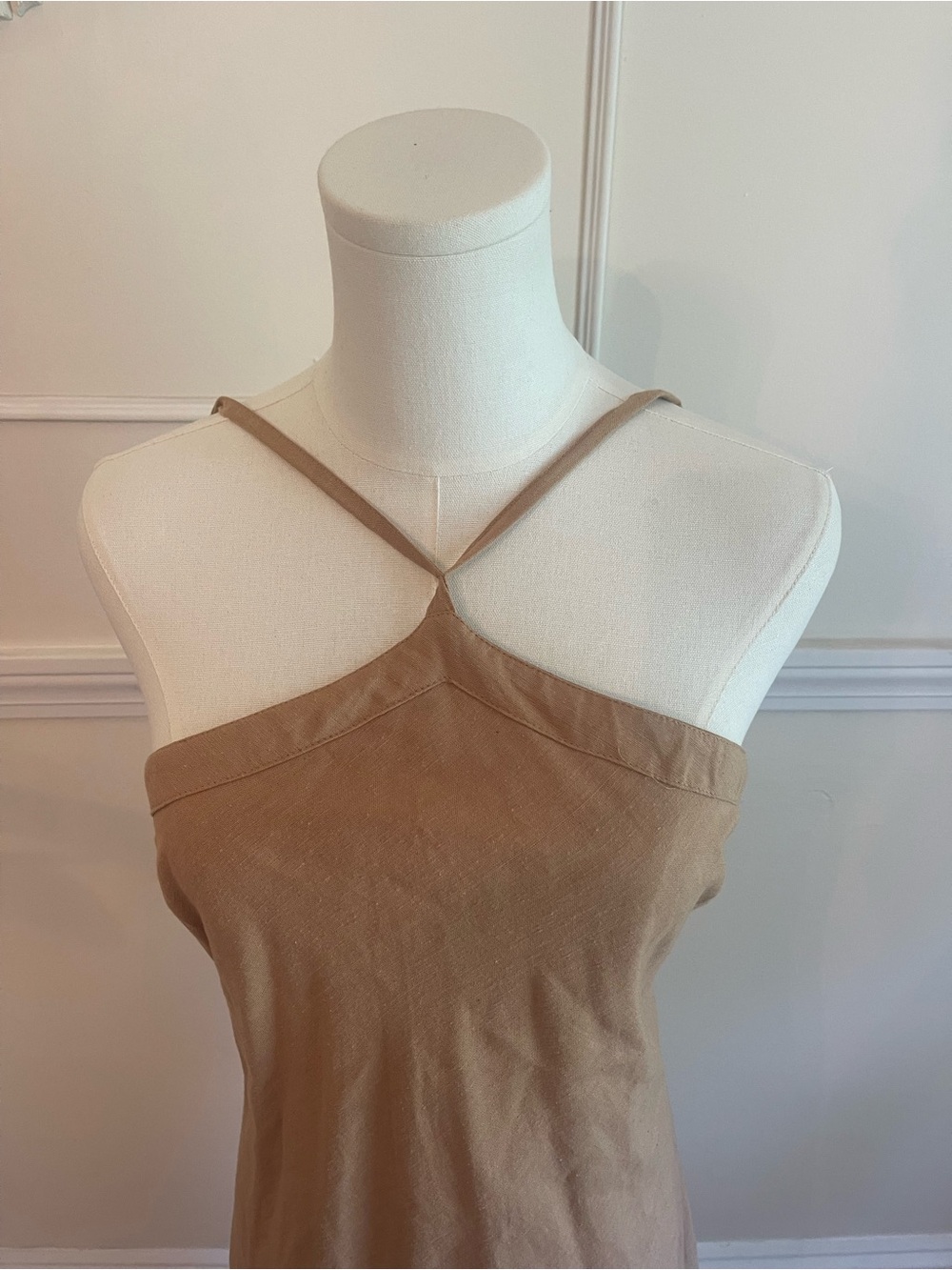Sincerely Jules Taupe Halter Maxi Dress - Picture 2 of 7
